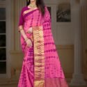 Banarasi Silk Saree Pink Dark Pink SINDR481B