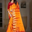 Banarasi Silk Saree Mango Orange Red SINDR481C