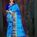 Banarasi Silk Saree Sky Blue Royal Blue SINDRV2481A