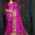 Banarasi Silk Saree Pink Dark Pink SINDRV2481D