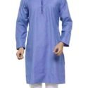 Kurta Pyjama set for Men Silk Blue PRPJM11