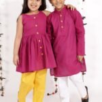 Siblings Matching Dress Online Family Dress Set Purple MHJ-SBMD-1071