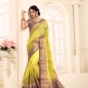Designer Saree Neon Yellow DESD2-256