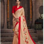 Partywear Designer saree Sandal Red DESD9-147