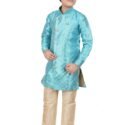 Kurta Pyjama Sets for Kids and Boys Stone Blue KDPR-KURPJ-S110C