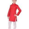 Kurta Pajama Sets for Kids and Boys Red KDPR-KURPJ-S101F