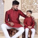 Father and Son Matching Dress Online Maroon ABIFSMD103