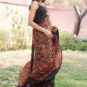Linen Cotton saree Black FASSH-LS51981