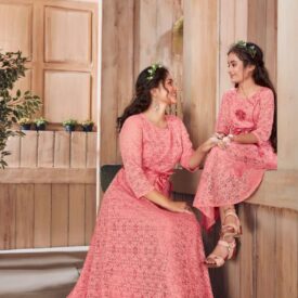 Mother Daughter Matching Dress Pink ABIMDD103