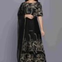 Anarkali Dress Plus Size Dresses Online Black RAHIFB-AD990065