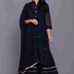 Anarkali Dress Plus Size Dresses Online Dark Blue RAHIFB-AD990069