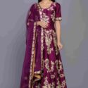 Anarkali Dress Plus Size Dresses Online Purple RAHIFB-AD990085