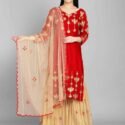 Sharara Suit Plus Size Dresses Online Red RAHPRET-AK30-9900306