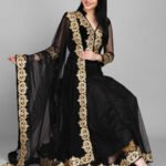 Designer Anarkali Dress (👉Video) Plus Size Dresses Online Black RAHPRET-AK30-9900308