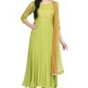 Designer Anarkali Dress Plus Size Dresses Online Green RAHPRET-AK555-9966000558