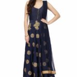Designer Anarkali Dress Plus Size Dresses Online Navy Blue RAHPRET-AK555-9966000559