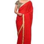 Designer Saree with Readymade Designer Blouse Red RAHPRET-DES-996600017