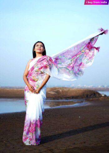 floral saree