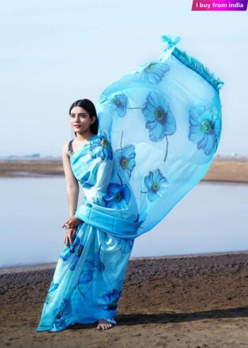 floral saree