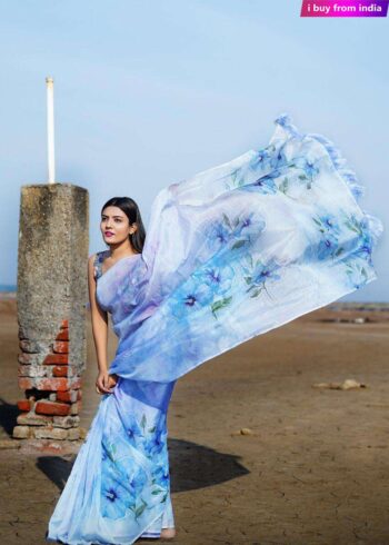 floral saree