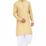 Kurta Dhoti Plus Size Dresses For Men Cream yellow RAHPRET-KDT-99660001000