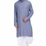 Kurta Dhoti – Plus Size Dresses For Men Grey White RAHPRET-KDT-99660001001
