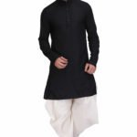 Kurta Dhoti – Plus Size Dresses For Men Black White RAHPRET-KDT-99660001011
