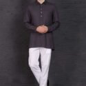 Men Short Kurta Plus Size Dresses For Men Dark Grey RAHPRET-KT032
