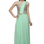 Designer Readymade saree + Blouse Plus size Dresses Online Light Green RAHPRET-RS9966000255