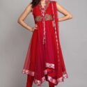 Designer Anarkali Dress Plus Size Dresses Online Red RAHIFB-SHR-99660001271