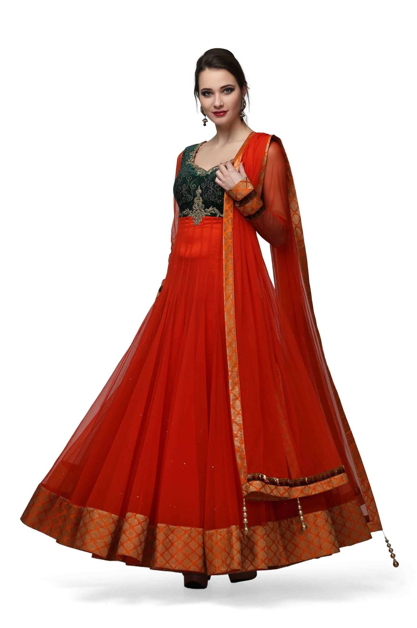 Selfie Cotton Printed Anarkali Suit Set