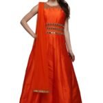 Designer Anarkali Dress Plus Size Dresses Online Orange RAHPRET-AK666-9966000249