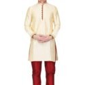 Designer Kurta Pajama Set – Plus Size Dresses For Men Gold Maroon RAHPRET-KTPJM-9966000612