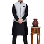 Designer Nehru Jacket Set – Plus Size Dresses For Men Black RAHPRET-KTPJM7-9900339