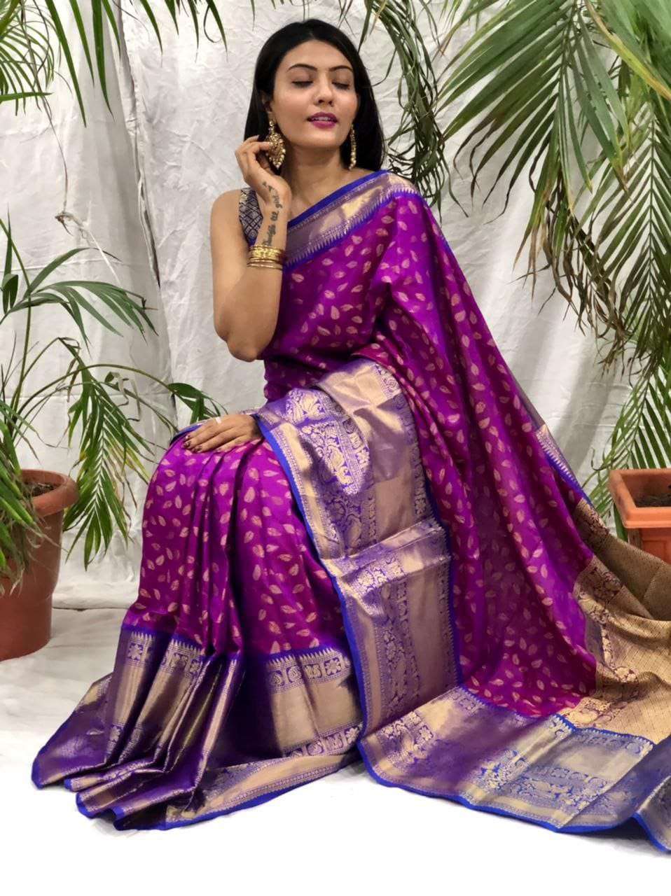 Silk Saree Below 00 Dark Purple Vtvss2k 100 Ibuyfromindia