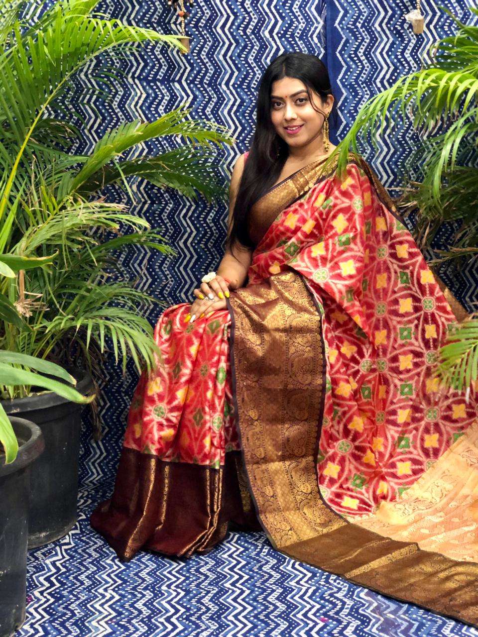 ikkat saree images
