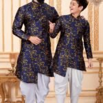 Father and Son Matching Dress Online Dark Blue RKL-FSMD-116934