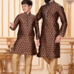 Father and Son Matching Dress Online Plus Size Dress for Men Coffee RKL-FSMD-116939
