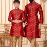 Father and Son Matching Dress Online Plus Size Dress for Men Red RKL-FSMD-116945