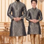 Father and Son Matching Dress Online Plus Size Dress for Men Grey RKL-FSMD-116950