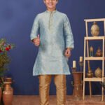 Kurta Pyjama Sets for Kids and Boys Light Blue RKLKD-KPJ-116264