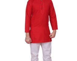 Boys Kurta Pajama Boys Ethnic Wear Red KDPR-KURPJ-S-116D