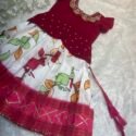 Girls Birthday Party Dress Online White Maroon (BABY DRESS Up to 6 years ONLY) SHL-GBDR-1115