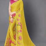 Party Wear Saree Yellow SUMMR-PWR-21044H