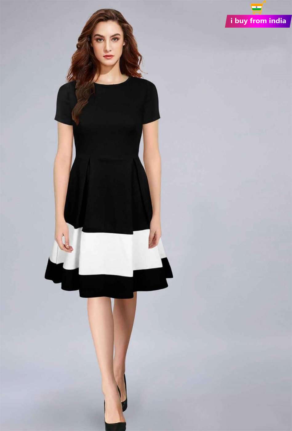 black and white short frock