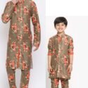 Father and Son Matching Dress Online Plus Size Kurta Pajama Combo Dress Olive Green MHJ-FSMD-1065