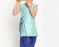 Krishna Dress Boy 1st Birthday Dress Kurta Dhoti Blue MHJ-BYKR-1082