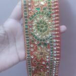 Saree Belts Online Red Kundan Work Waist Belt For women PAV-SS-BLT-1112