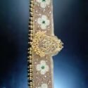 Saree Belts Online Gold Pearl Aari Work Waist Belt For women PAV-SS-BLT-1115