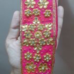 Saree Belts Online Pink Gold Kundan Work Waist Belt For women PAV-SS-BLT-1116